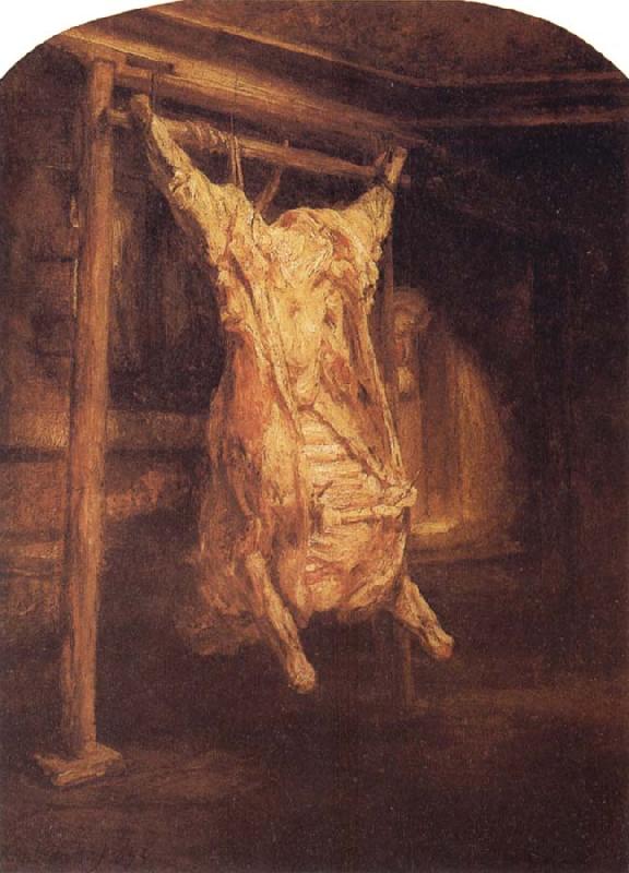 REMBRANDT Harmenszoon van Rijn The Slaughtered Ox oil painting image